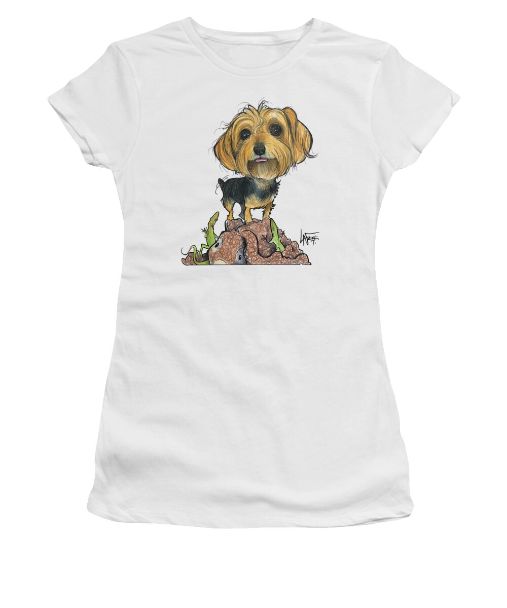 Thurmond Women's T-Shirt featuring the drawing Thurmond 5130 by Canine Caricatures By John LaFree
