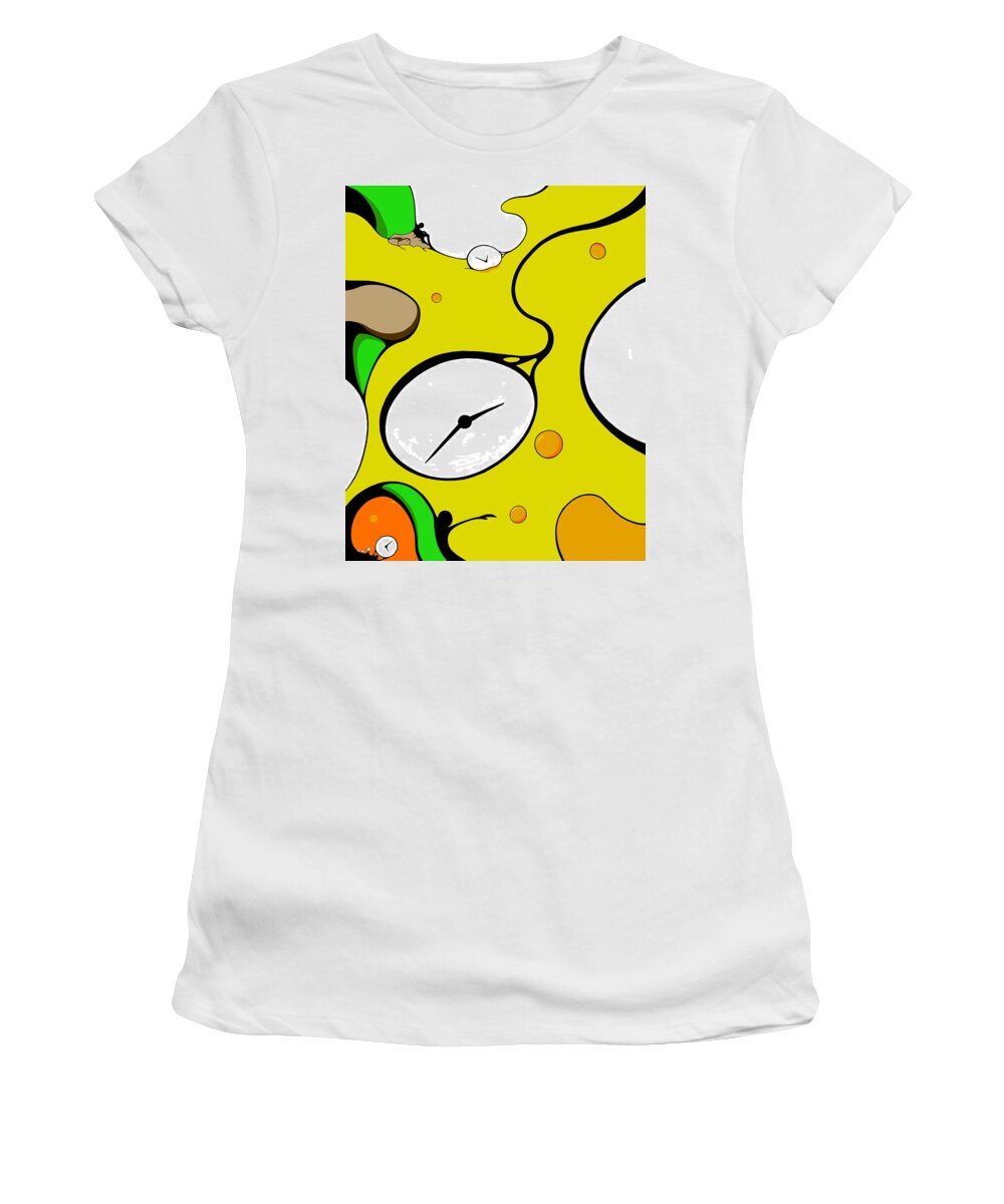 Clocks Women's T-Shirt featuring the drawing Time Lapse by Craig Tilley