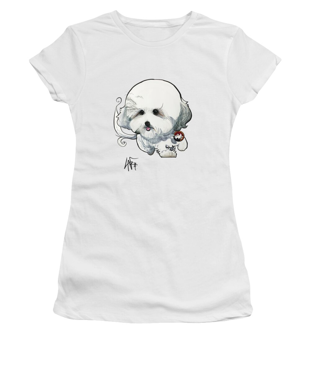 Tomlinson Women's T-Shirt featuring the drawing Tomlinson 4345 by Canine Caricatures By John LaFree