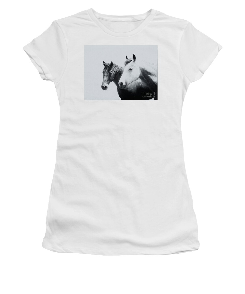 Horses Women's T-Shirt featuring the photograph Tranquil by Jody Miller