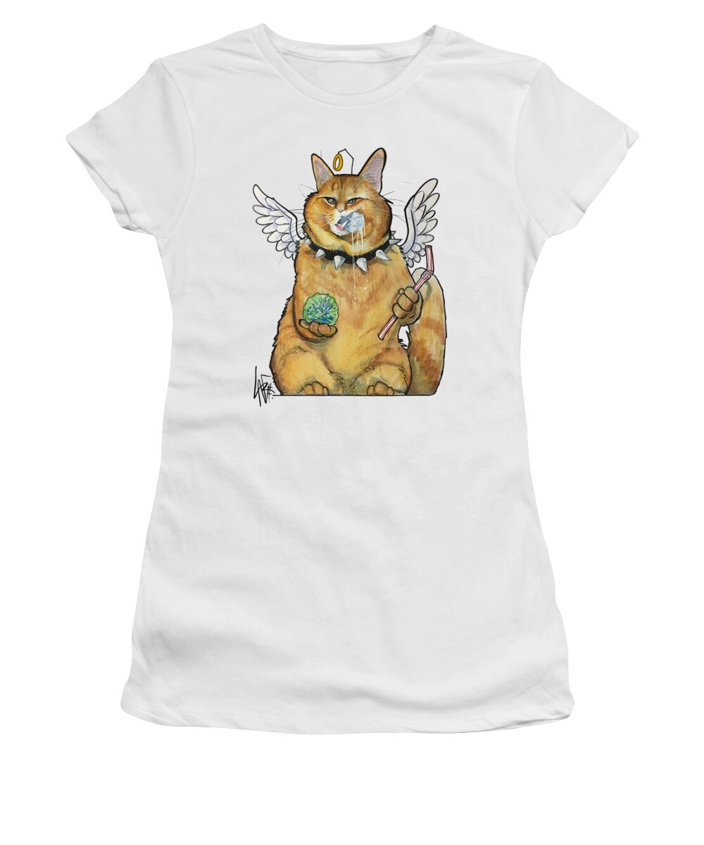 Tuttle Women's T-Shirt featuring the drawing Tuttle 4334 by Canine Caricatures By John LaFree