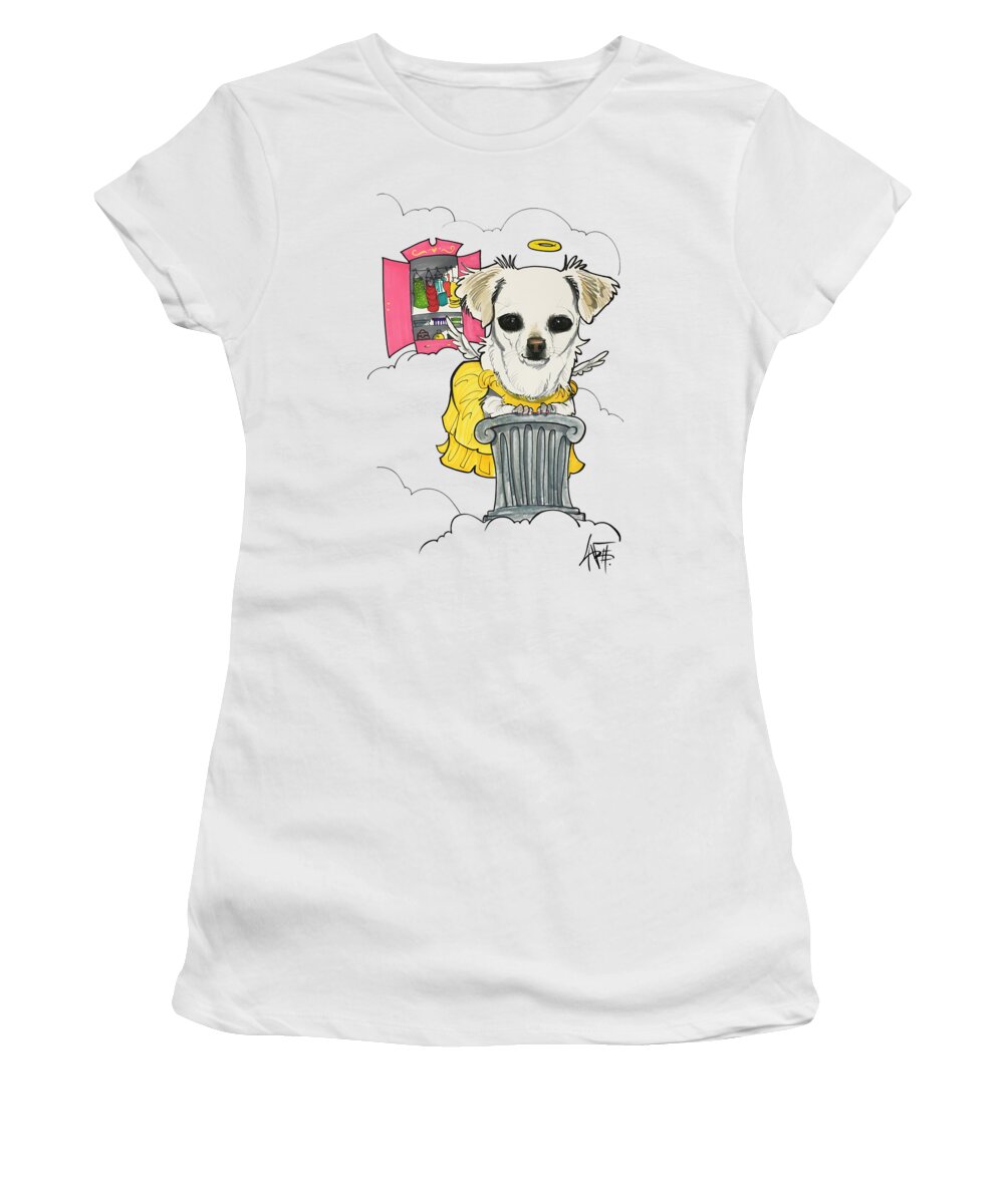 Tuttle 4611 Women's T-Shirt featuring the drawing Tuttle 4611 by Canine Caricatures By John LaFree
