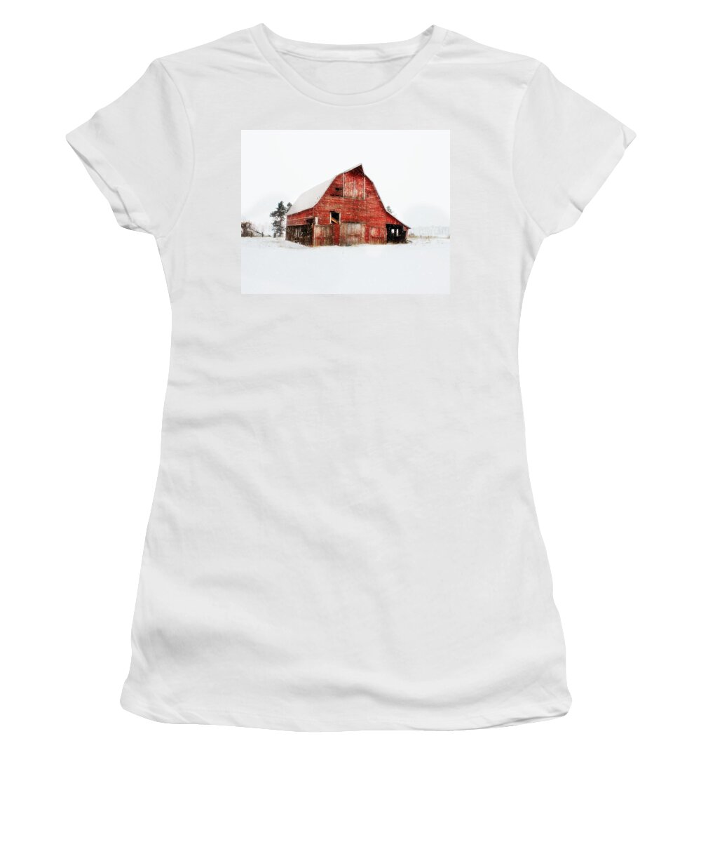 Barn Addict Women's T-Shirt featuring the photograph Undignified Death by Julie Hamilton
