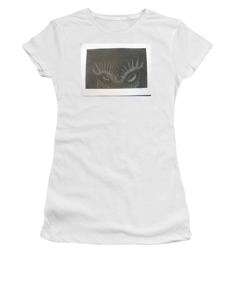 Dragon Face Women's T-Shirt featuring the drawing Upper Dragon Face by AJ Brown