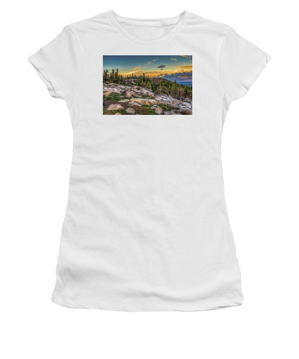 Landscapes Women's T-Shirt featuring the photograph View from Dolly Sods 4714 by Donald Brown