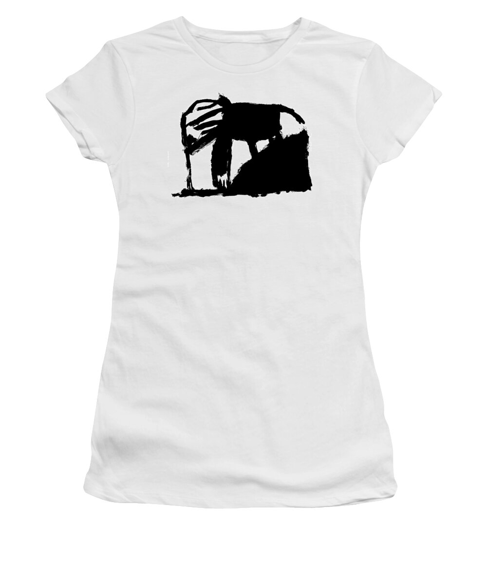 Cat. Cats Women's T-Shirt featuring the drawing Walking cat by Edgeworth Johnstone