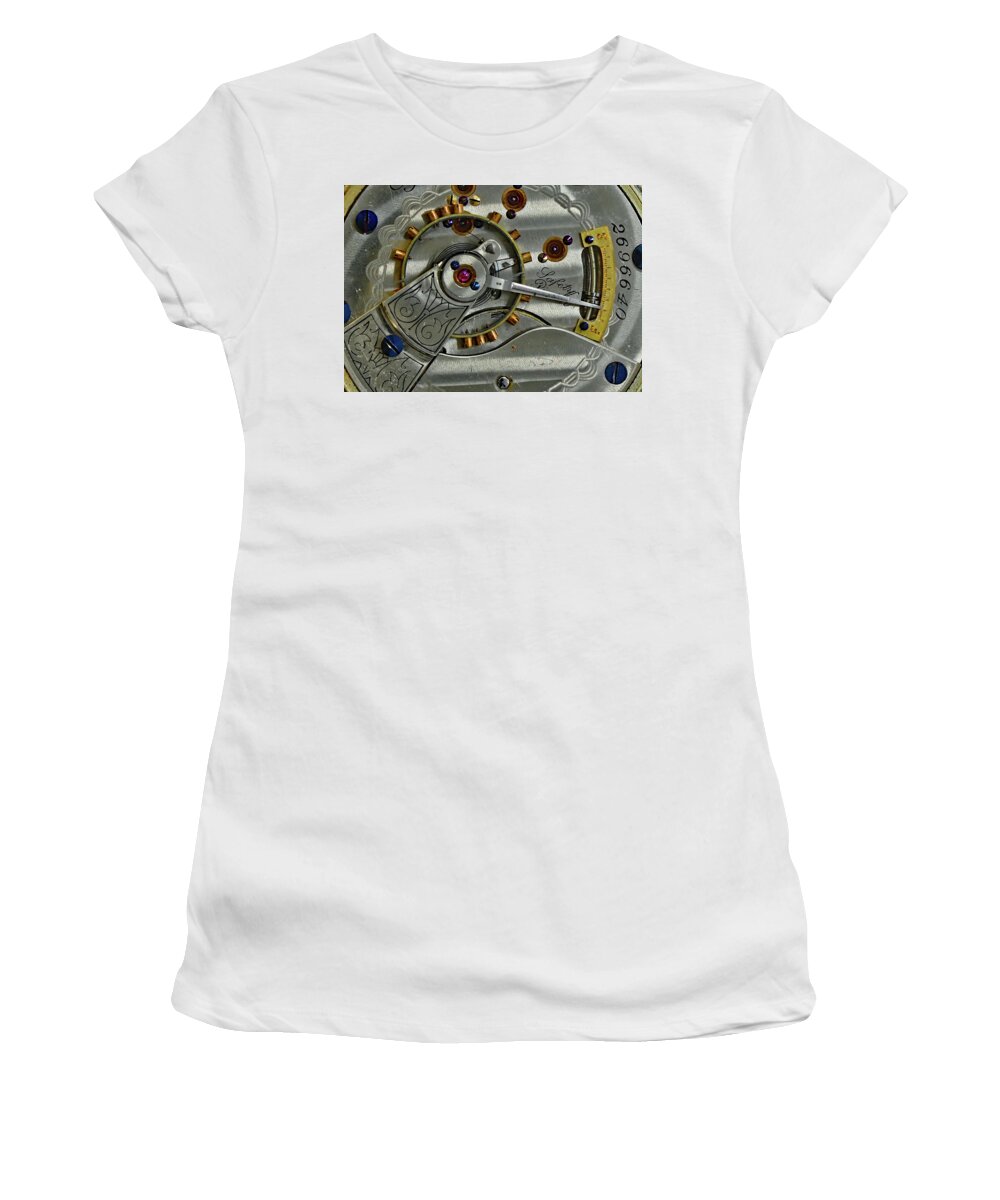 Watch Women's T-Shirt featuring the photograph Watchworks I by Ira Marcus