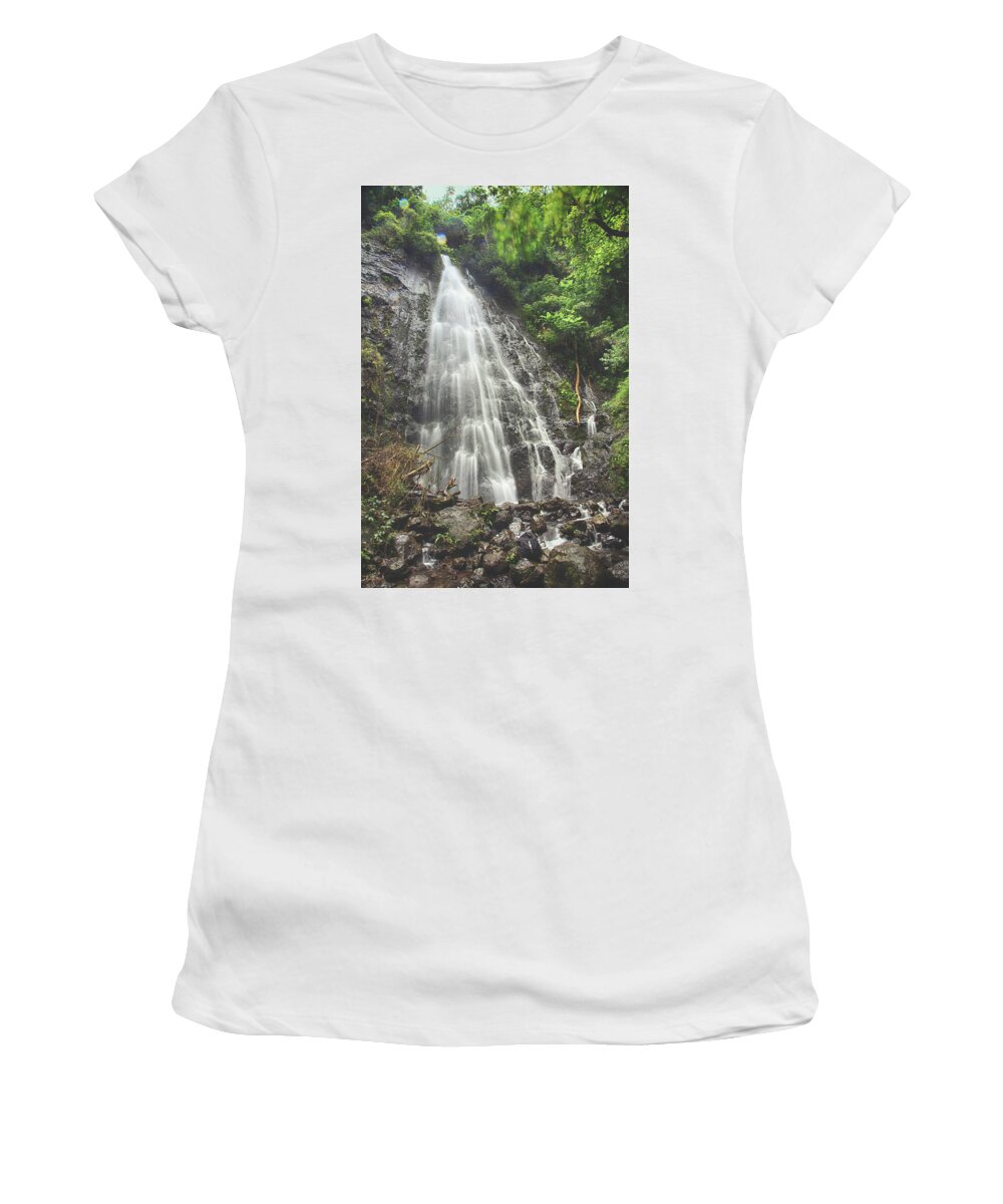 Waterfalls Women's T-Shirt featuring the photograph We Get Back Up Again by Laurie Search