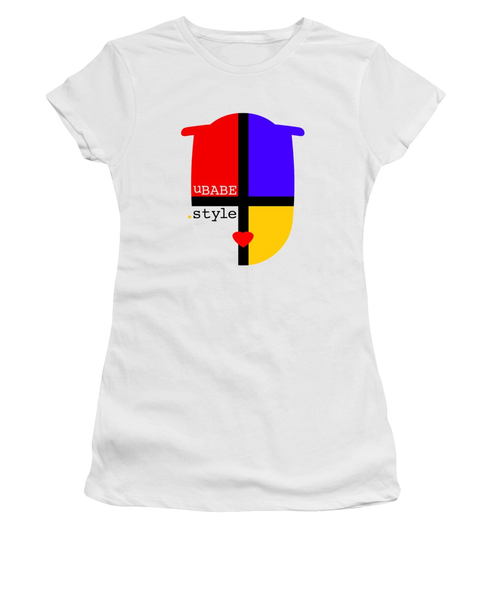 The Style Women's T-Shirt featuring the digital art White Style by Ubabe Style