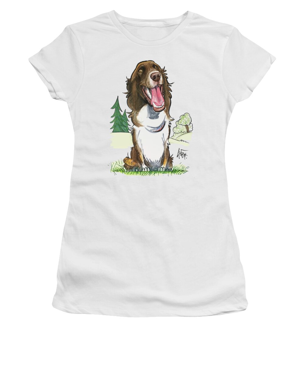 Wilks 4597 Women's T-Shirt featuring the drawing Wilks 4597 by Canine Caricatures By John LaFree
