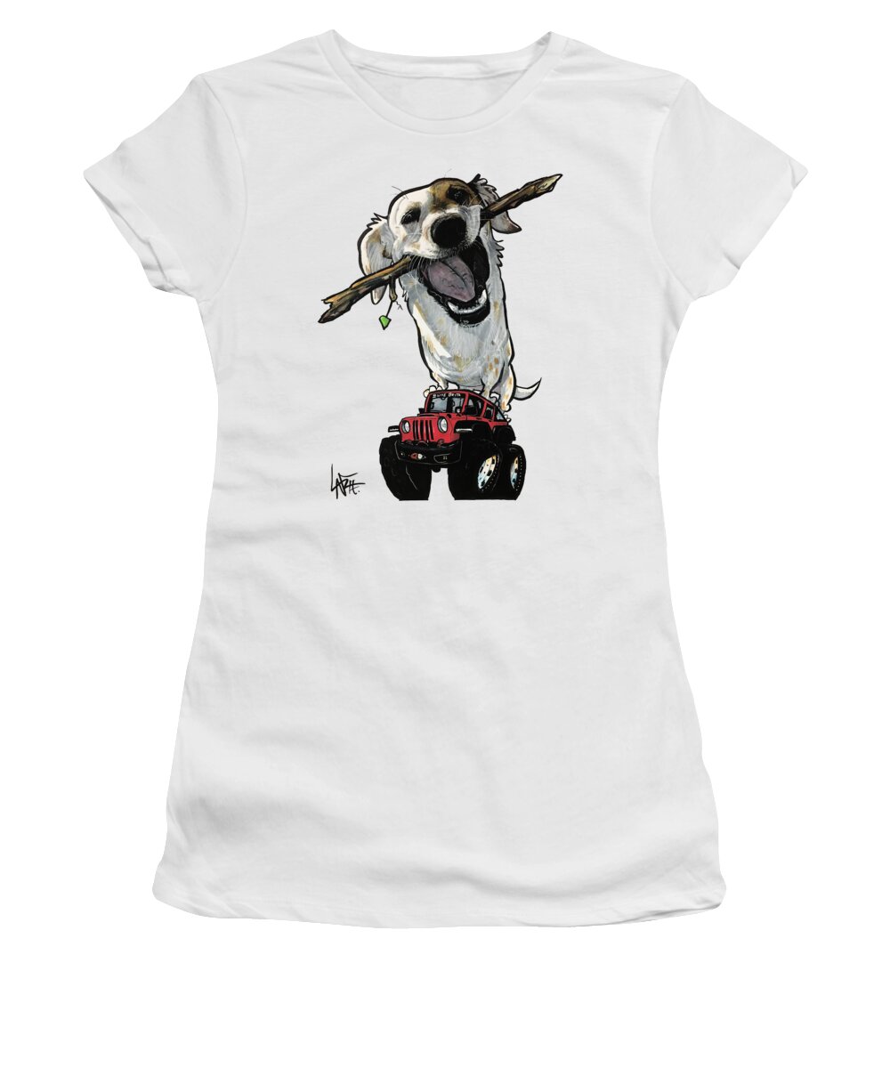 Williams Women's T-Shirt featuring the drawing Williams 5078 by Canine Caricatures By John LaFree