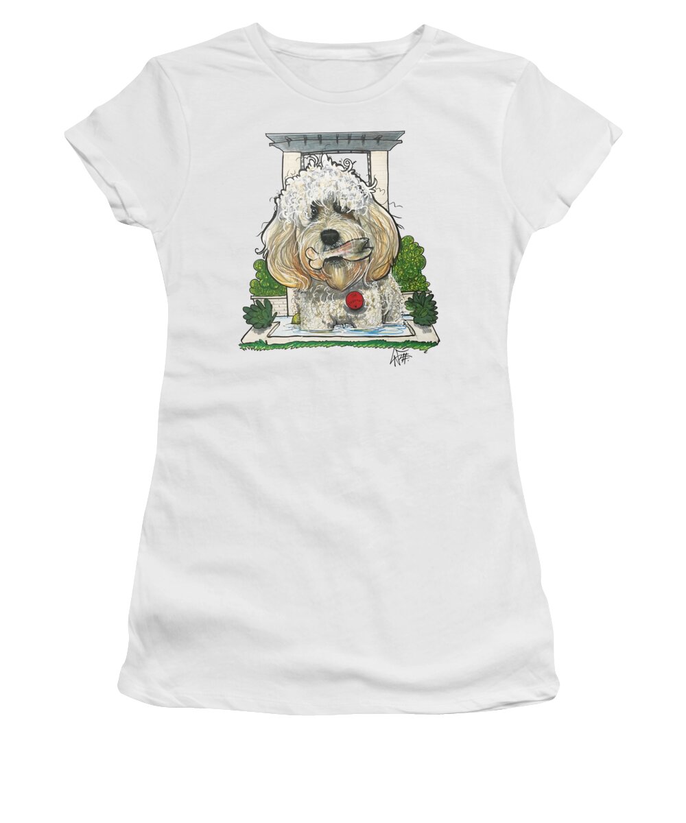 Williams Women's T-Shirt featuring the drawing Williams 5104 by Canine Caricatures By John LaFree