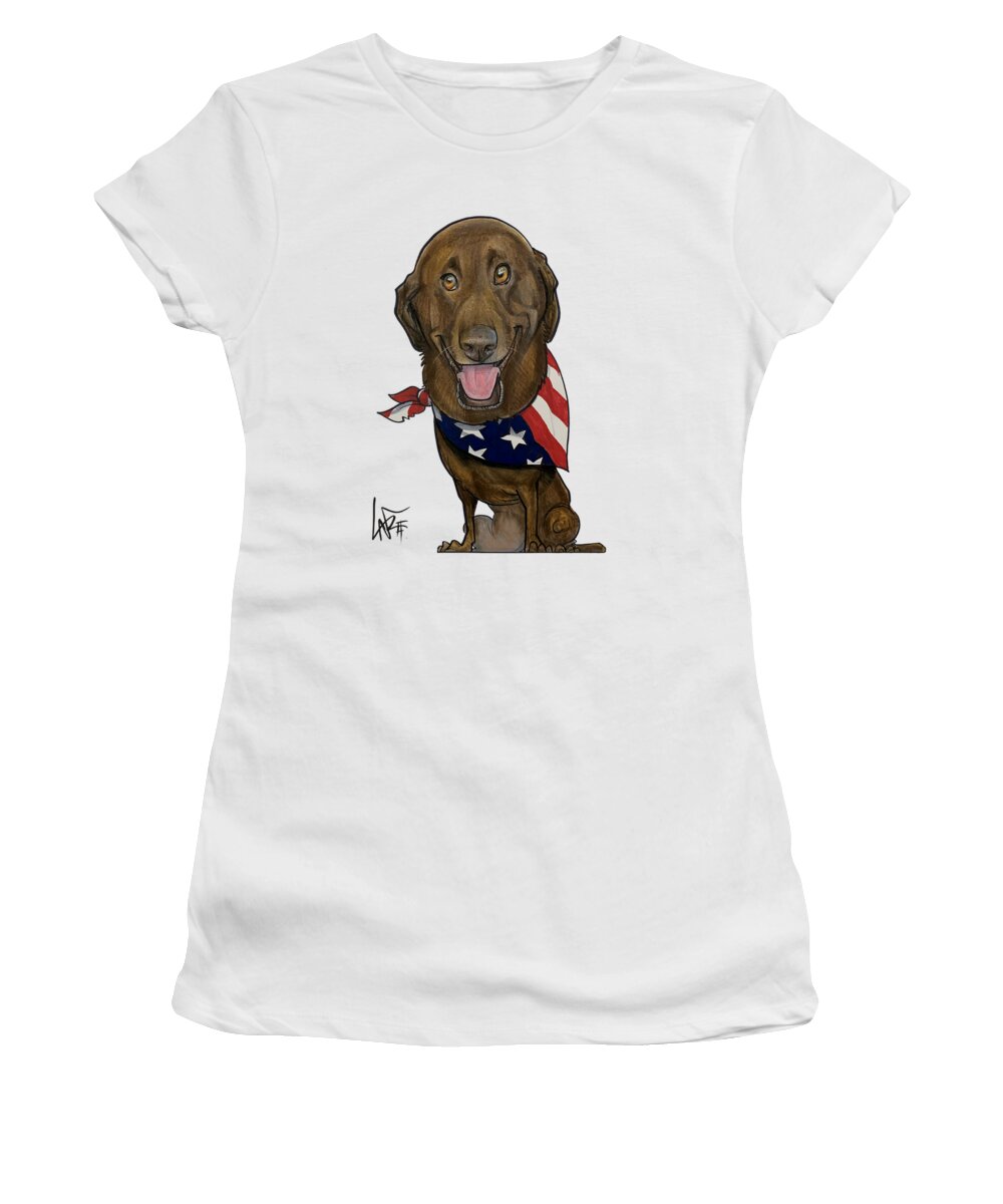 Williams Women's T-Shirt featuring the drawing Williams 5246 by Canine Caricatures By John LaFree