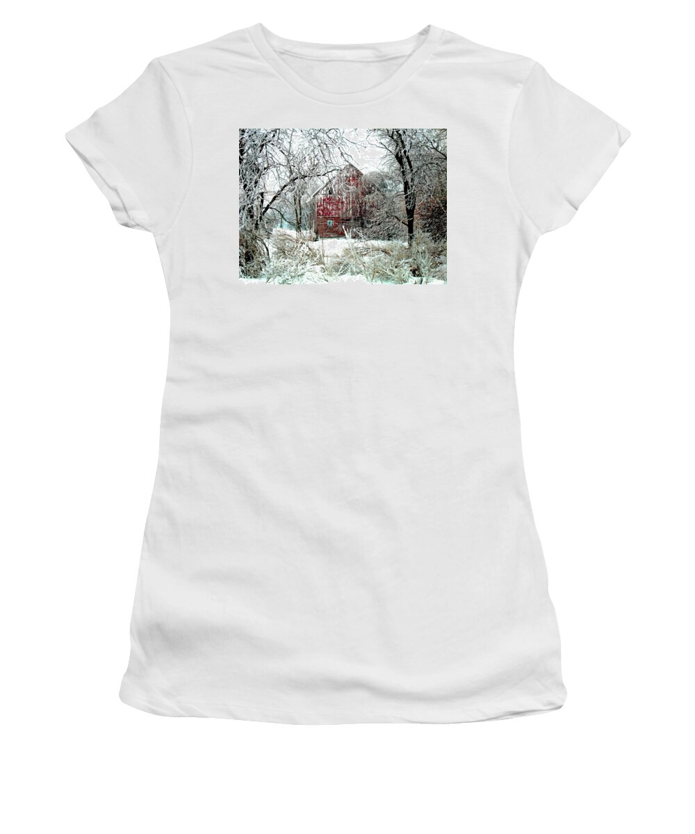 Christmas Women's T-Shirt featuring the photograph Winter Wonderland by Julie Hamilton