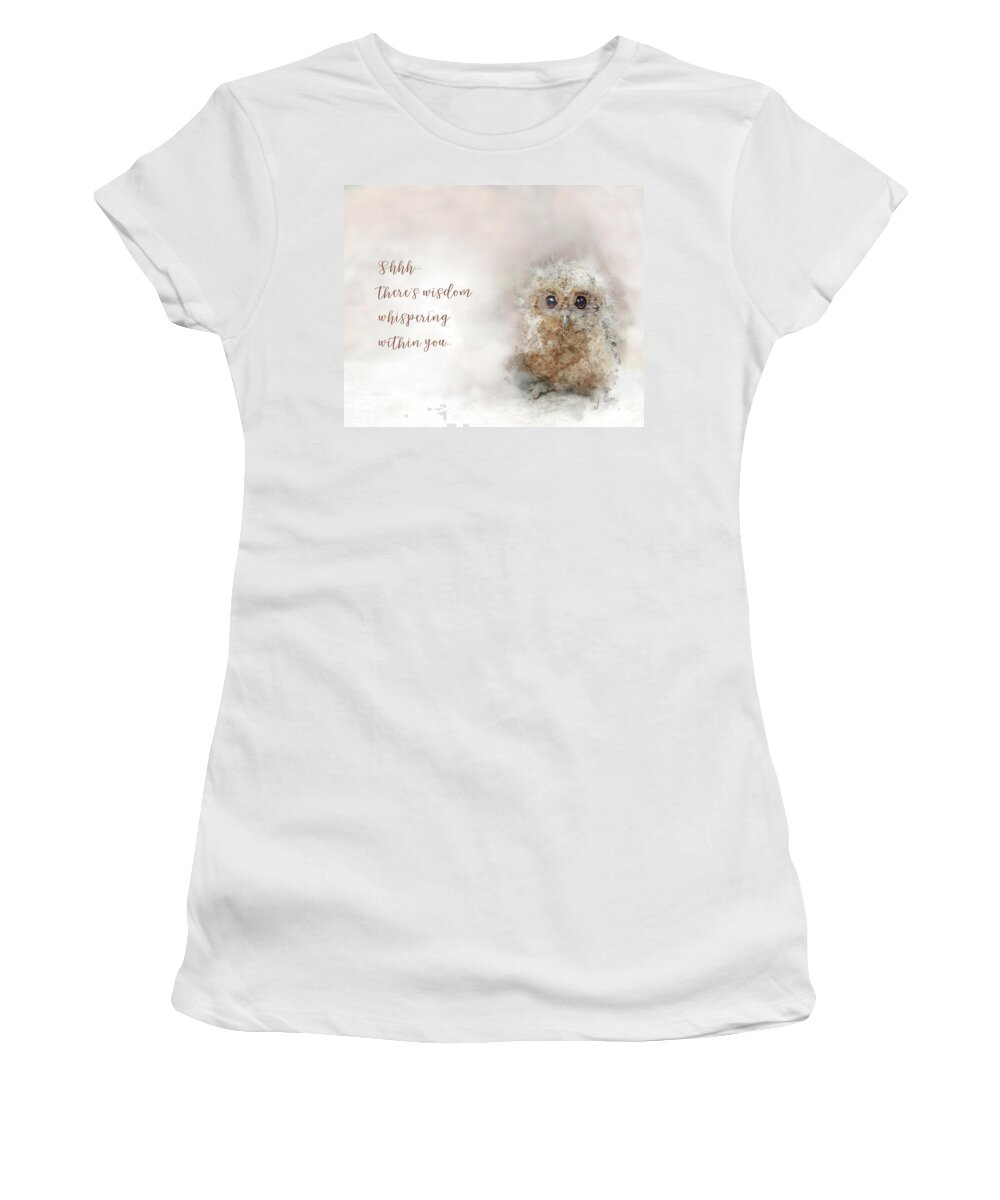Photography Women's T-Shirt featuring the digital art Wisdom Whispering by Terry Davis