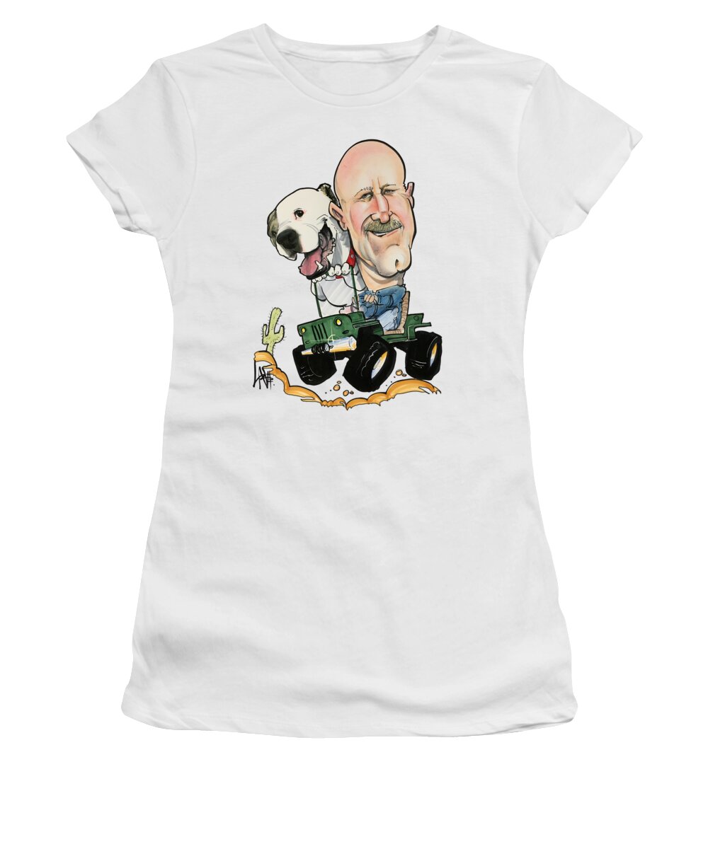 Woody 4589 Women's T-Shirt featuring the drawing Woody 4589 by John LaFree