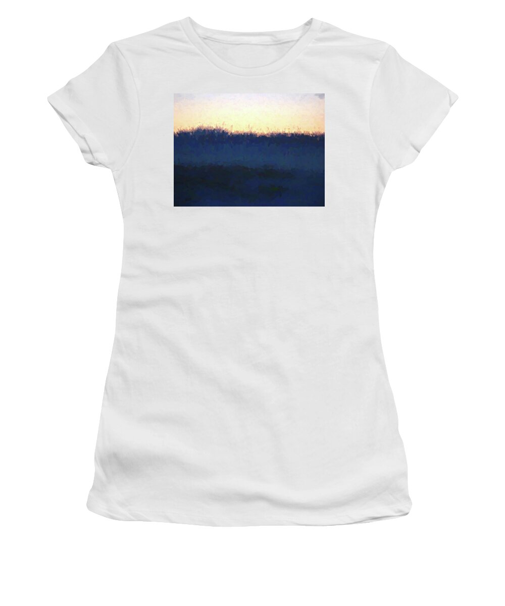 Wyoming Women's T-Shirt featuring the digital art Wyoming Landscape II by Cathy Anderson