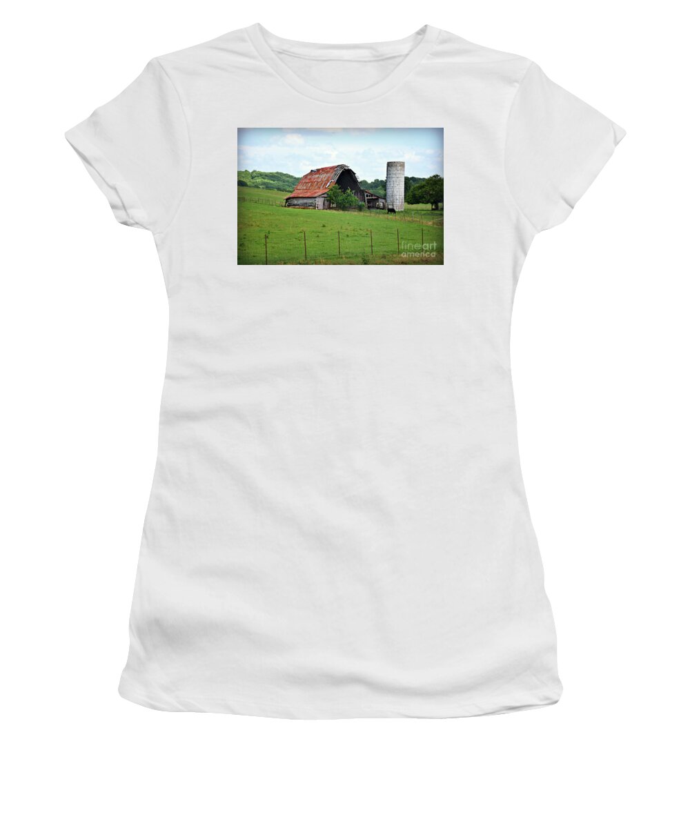 Years Of Wear But Still Standing Women's T-Shirt featuring the photograph Years Of Wear But Still Standing by Kathy M Krause