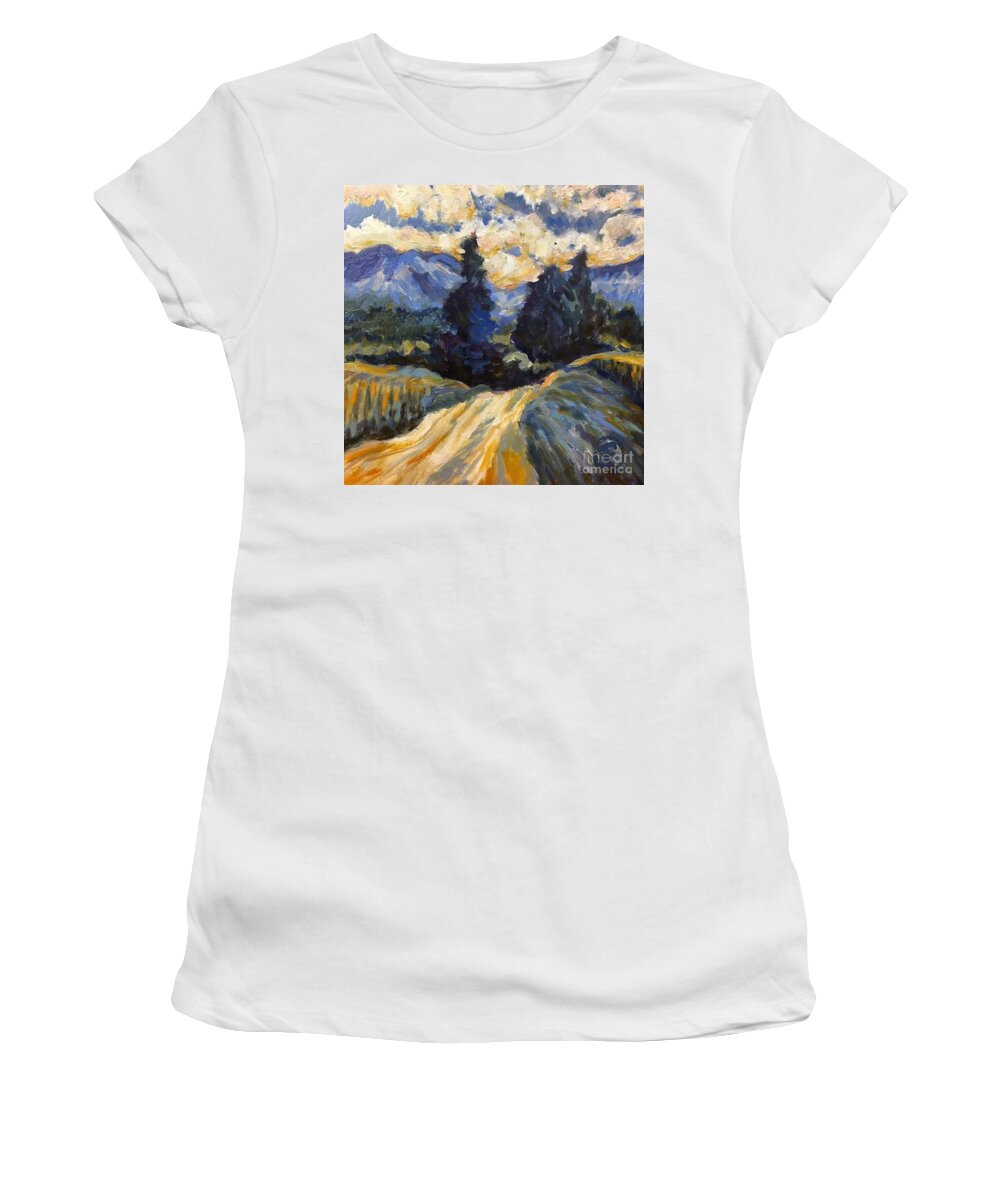 Paintings By B.rossitto Women's T-Shirt featuring the painting Adirondacks Trail #1 by B Rossitto