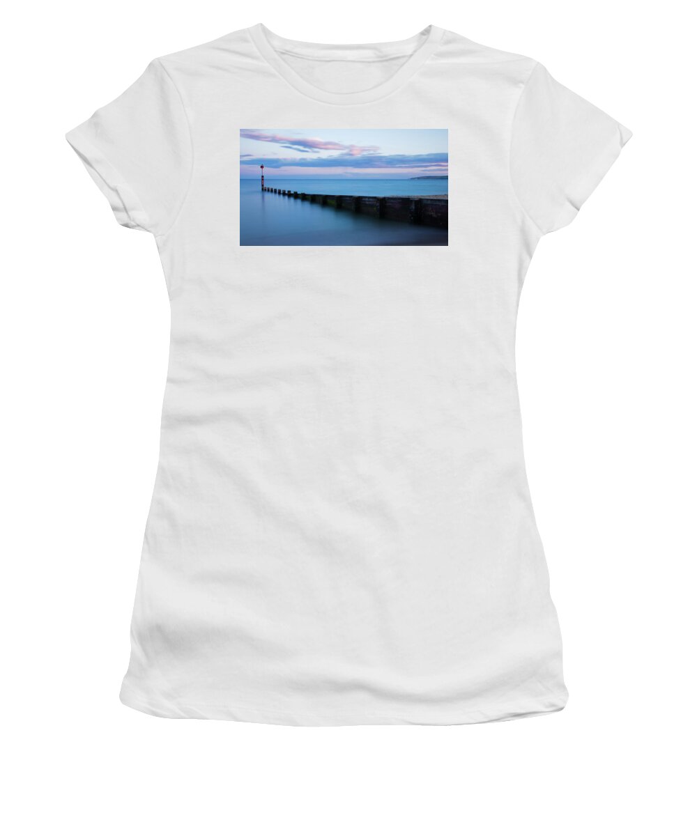 Bournemouth Women's T-Shirt featuring the photograph Bournemouth beach at Sunset #1 by Ian Middleton