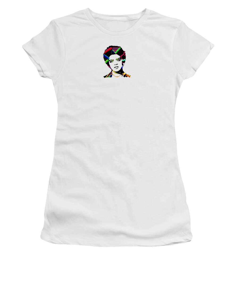 Bruno Mars Women's T-Shirt featuring the mixed media Bruno Mars #1 by Marvin Blaine