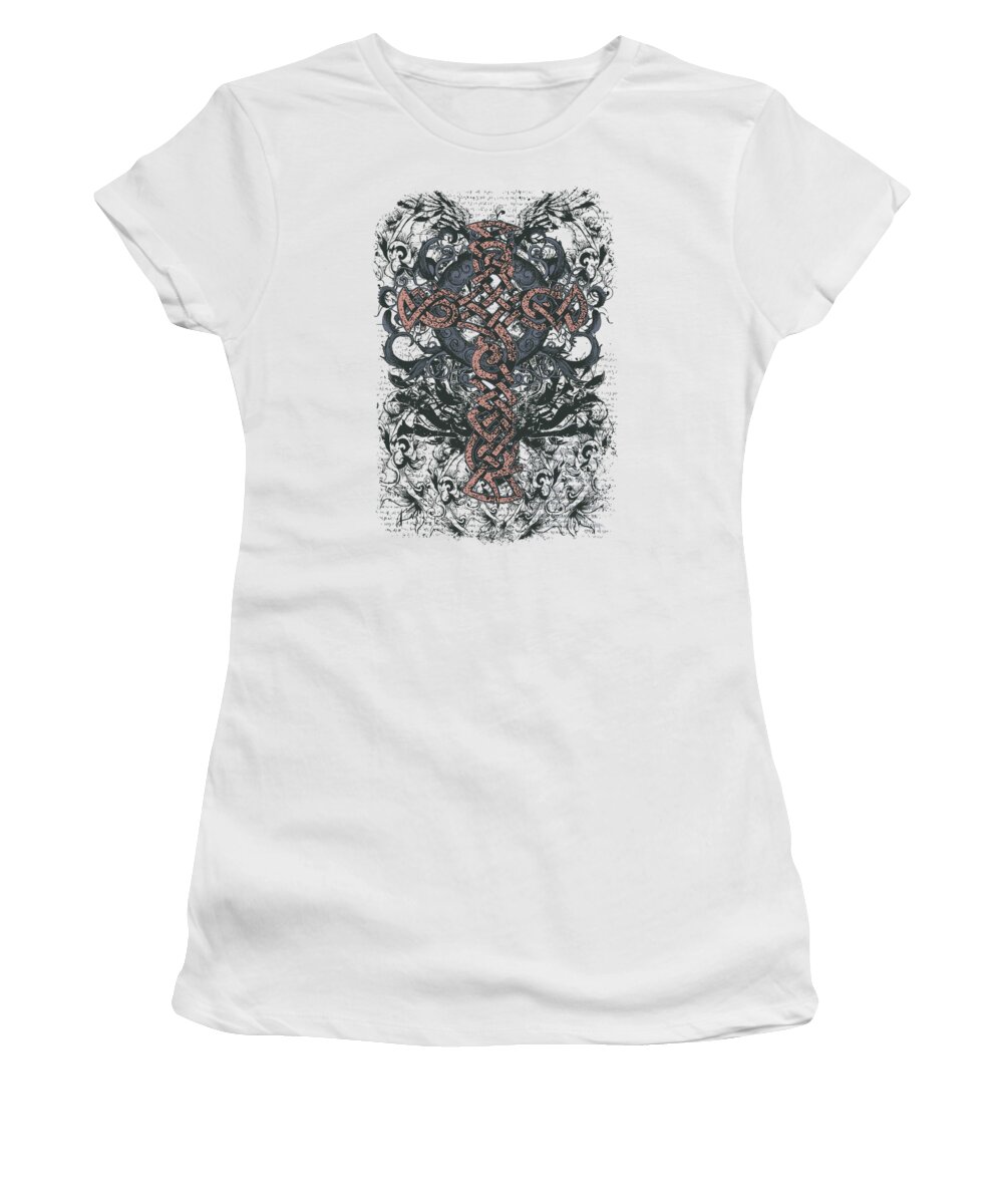 Scripture Women's T-Shirt featuring the digital art Celtic Cross by Jacob Zelazny