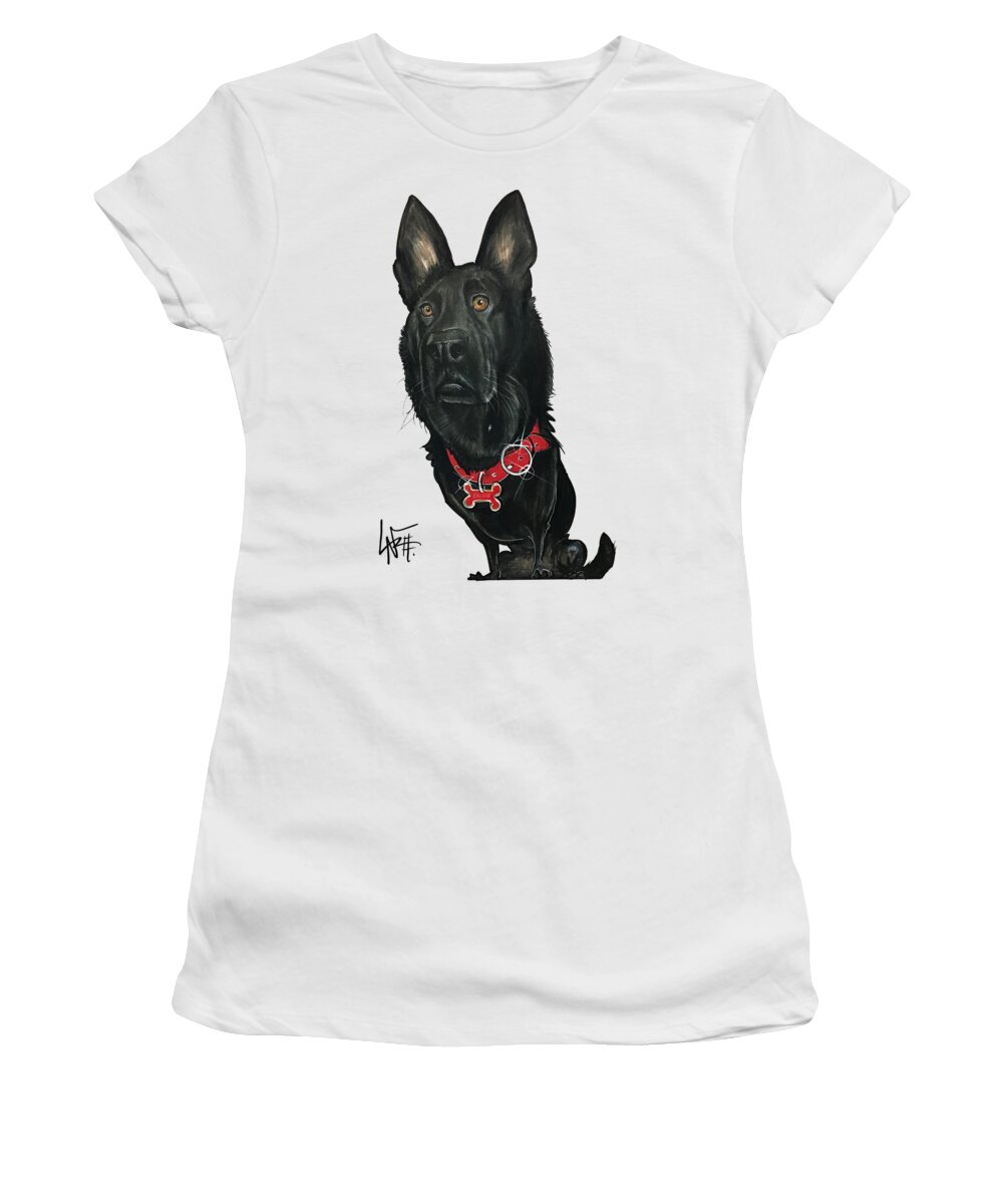 Dog Women's T-Shirt featuring the drawing Goodridge 5107 by Canine Caricatures By John LaFree