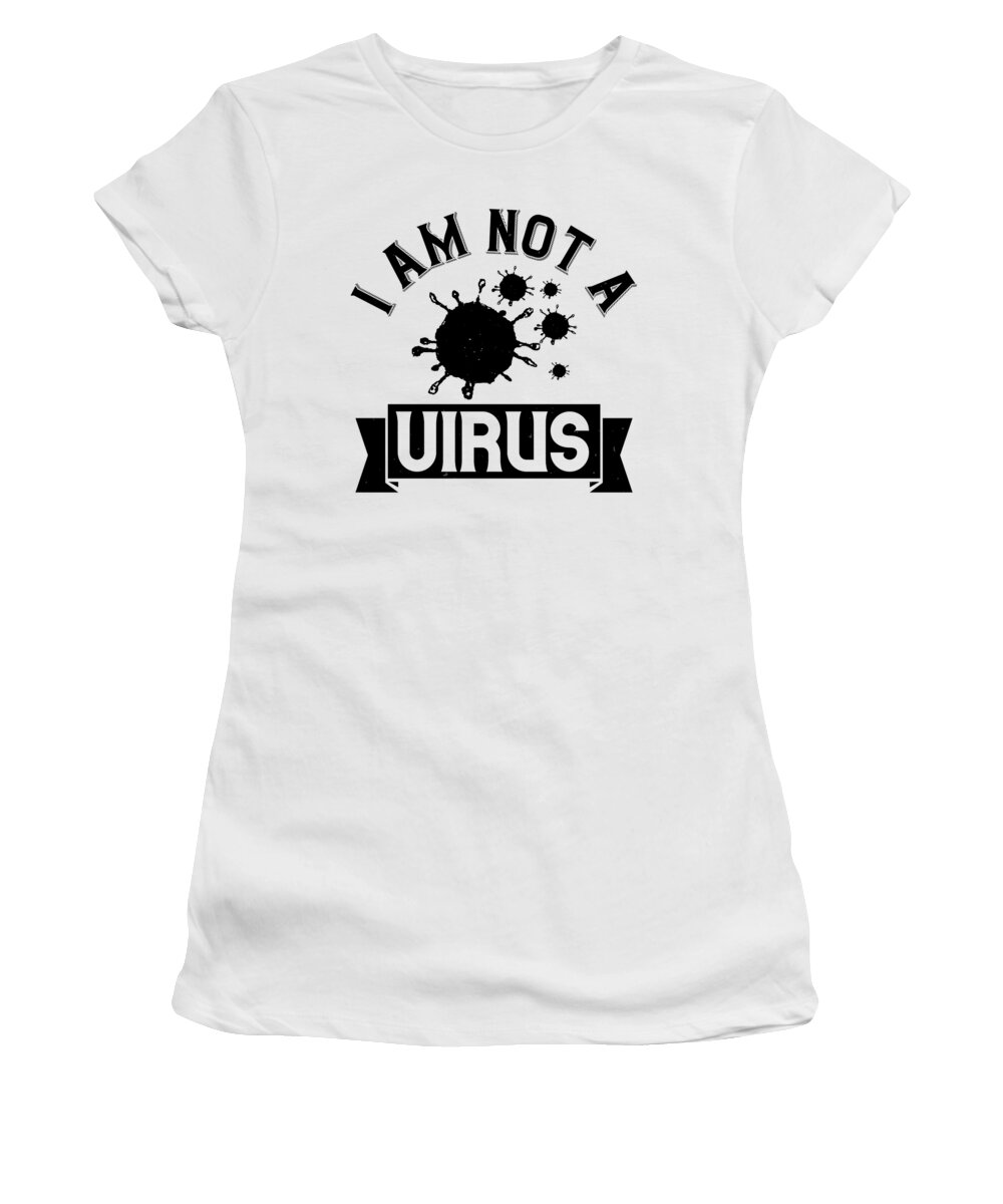 Sarcastic Women's T-Shirt featuring the digital art I am not a virus #1 by Jacob Zelazny