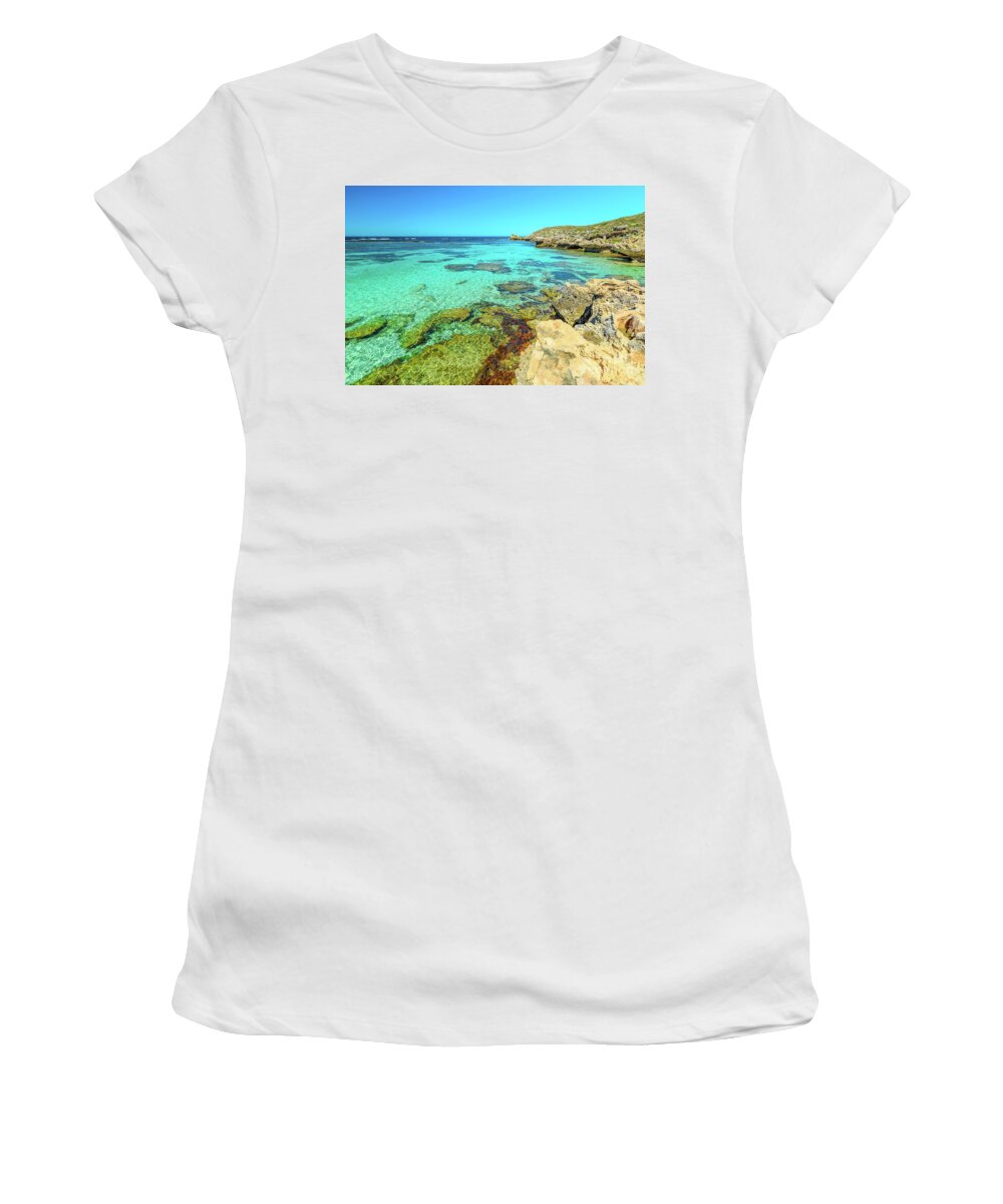 Australia Women's T-Shirt featuring the photograph Salmon Bay Rottnest Island #1 by Benny Marty