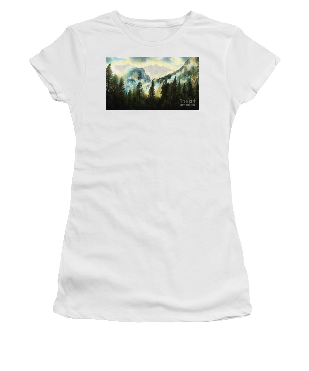 Yosemite National Park Women's T-Shirt featuring the digital art Yosemite National Park #1 by Jerzy Czyz