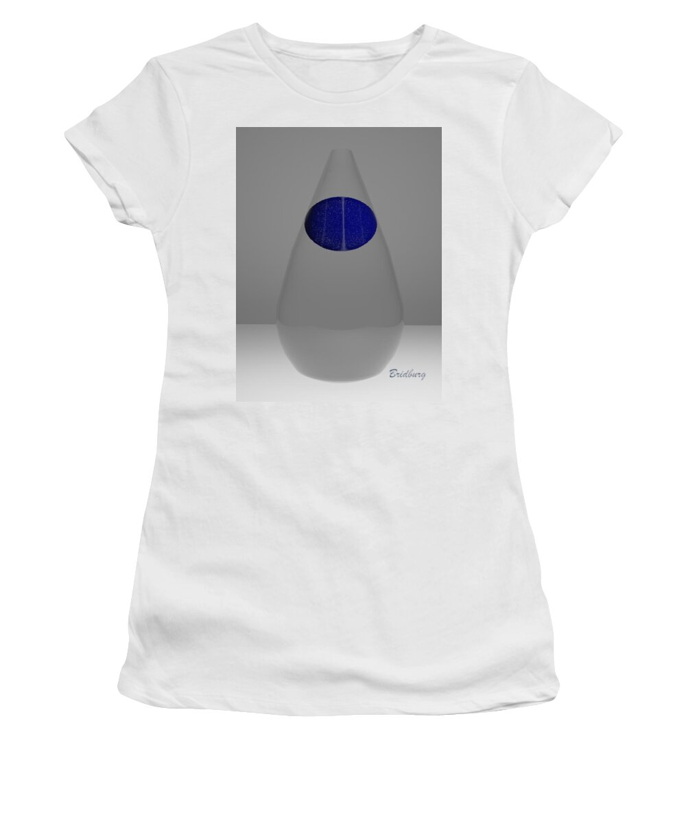 Nft Women's T-Shirt featuring the digital art 101 Rain Drop by David Bridburg