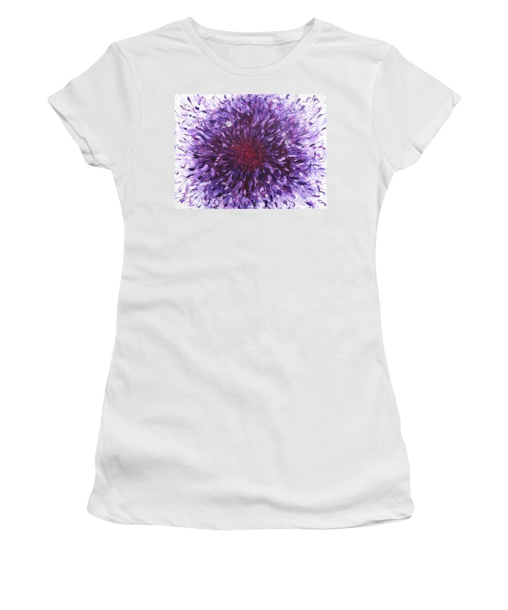 Women's T-Shirt featuring the painting 'Blooming Fever Dream' by Petra Rau