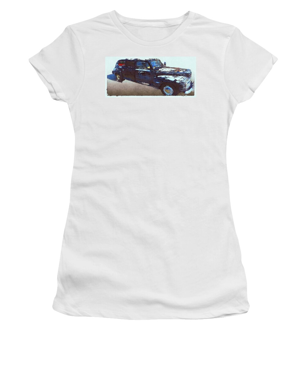 1940s Ford Women's T-Shirt featuring the photograph 1940s Ford 1212b1 by Cathy Anderson