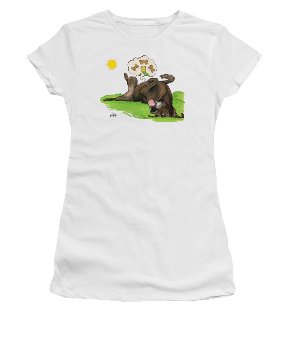 Deadmore Women's T-Shirt featuring the drawing 5287 Deadmore by Canine Caricatures By John LaFree