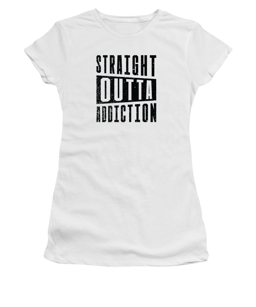 Addiction Women's T-Shirt featuring the digital art Addiction Recovery Warriors Awareness Patients #2 by Toms Tee Store