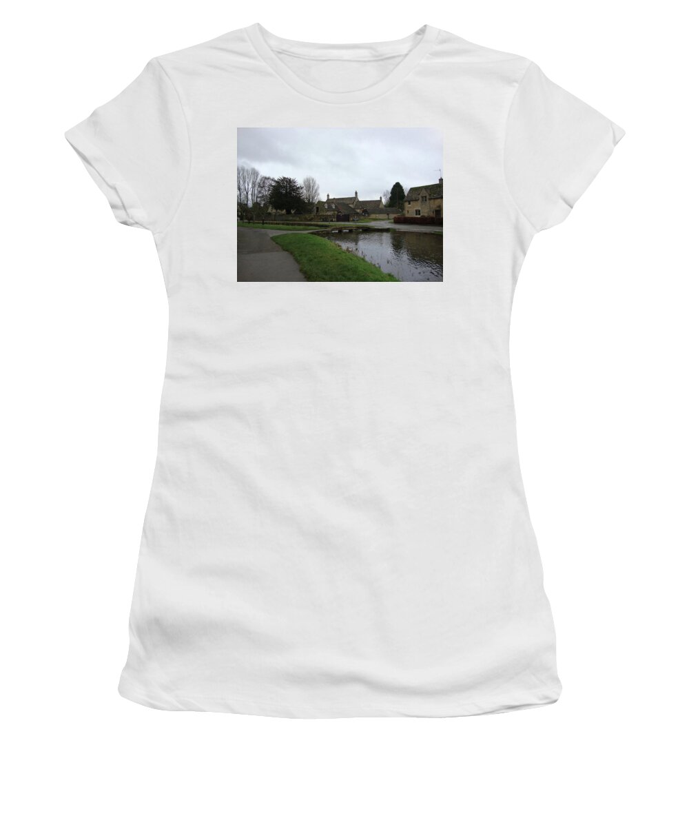 Bourton On The Water Women's T-Shirt featuring the photograph Bourton on the Water by Roxy Rich