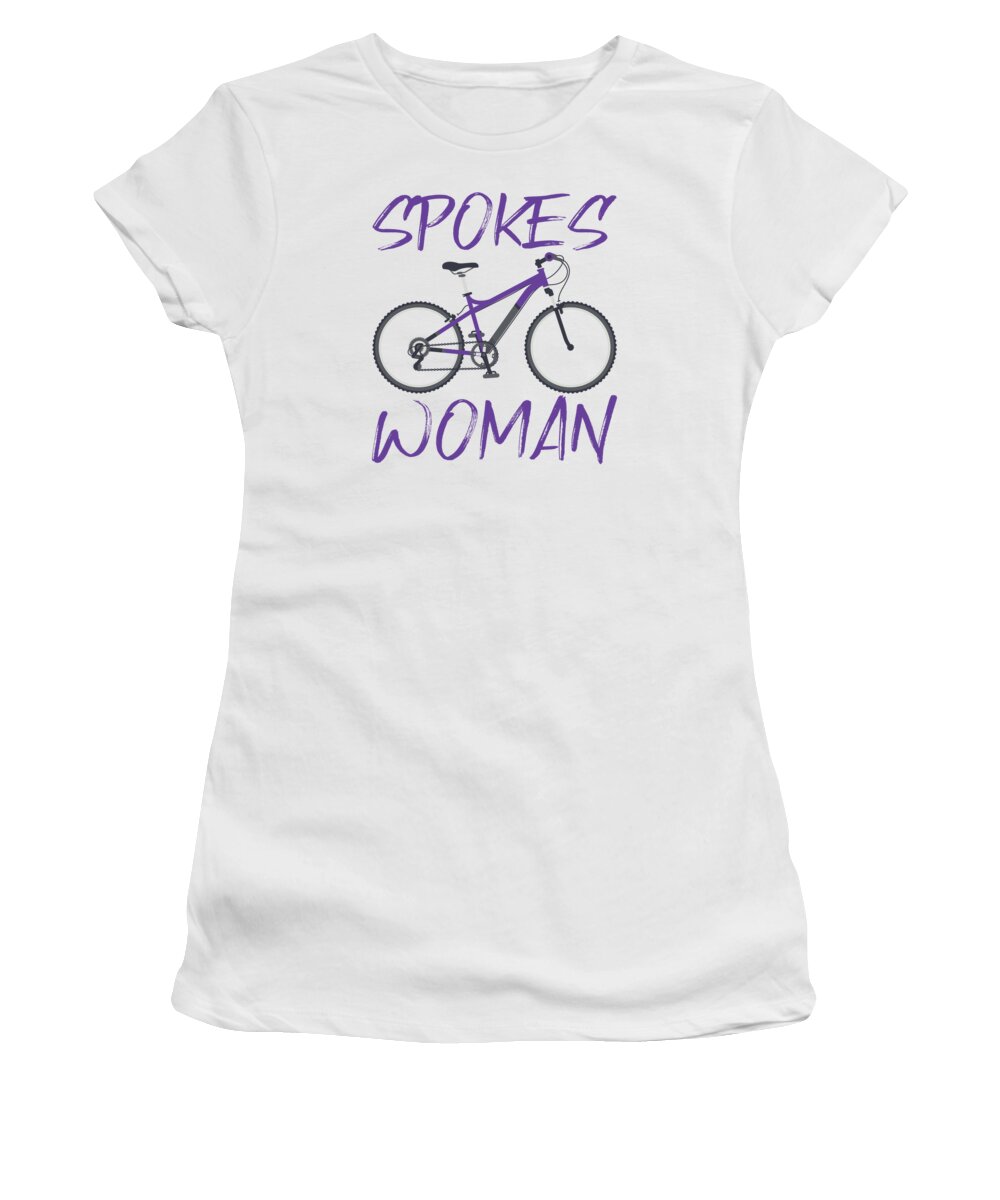 Cycling Women's T-Shirt featuring the digital art Cyckling Bicycles Bike Cycologist Biking MTB #2 by Toms Tee Store