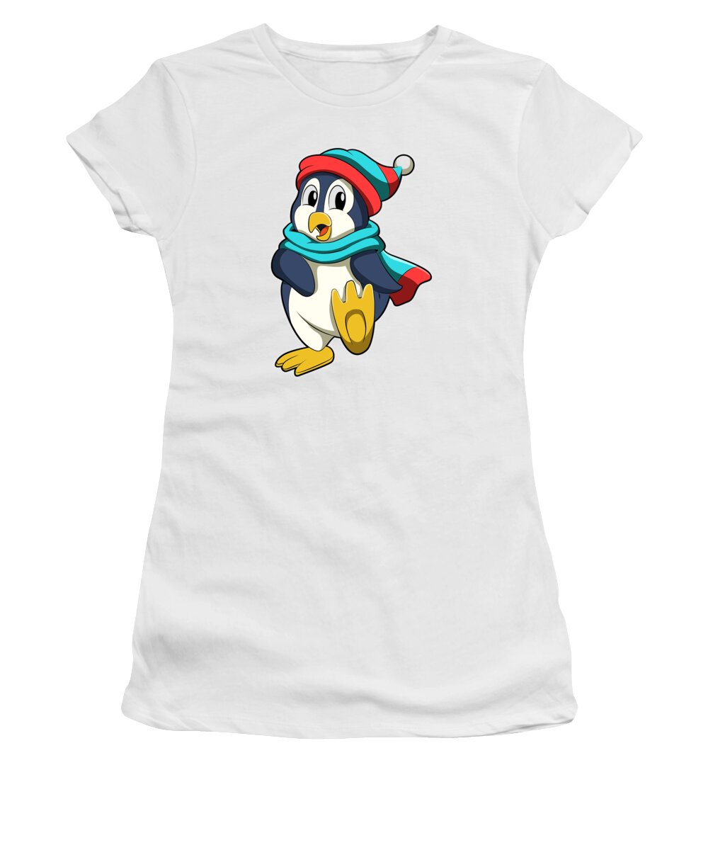'Penguin With Scarf' Men's Women's Cotton T-Shirts TA024473 