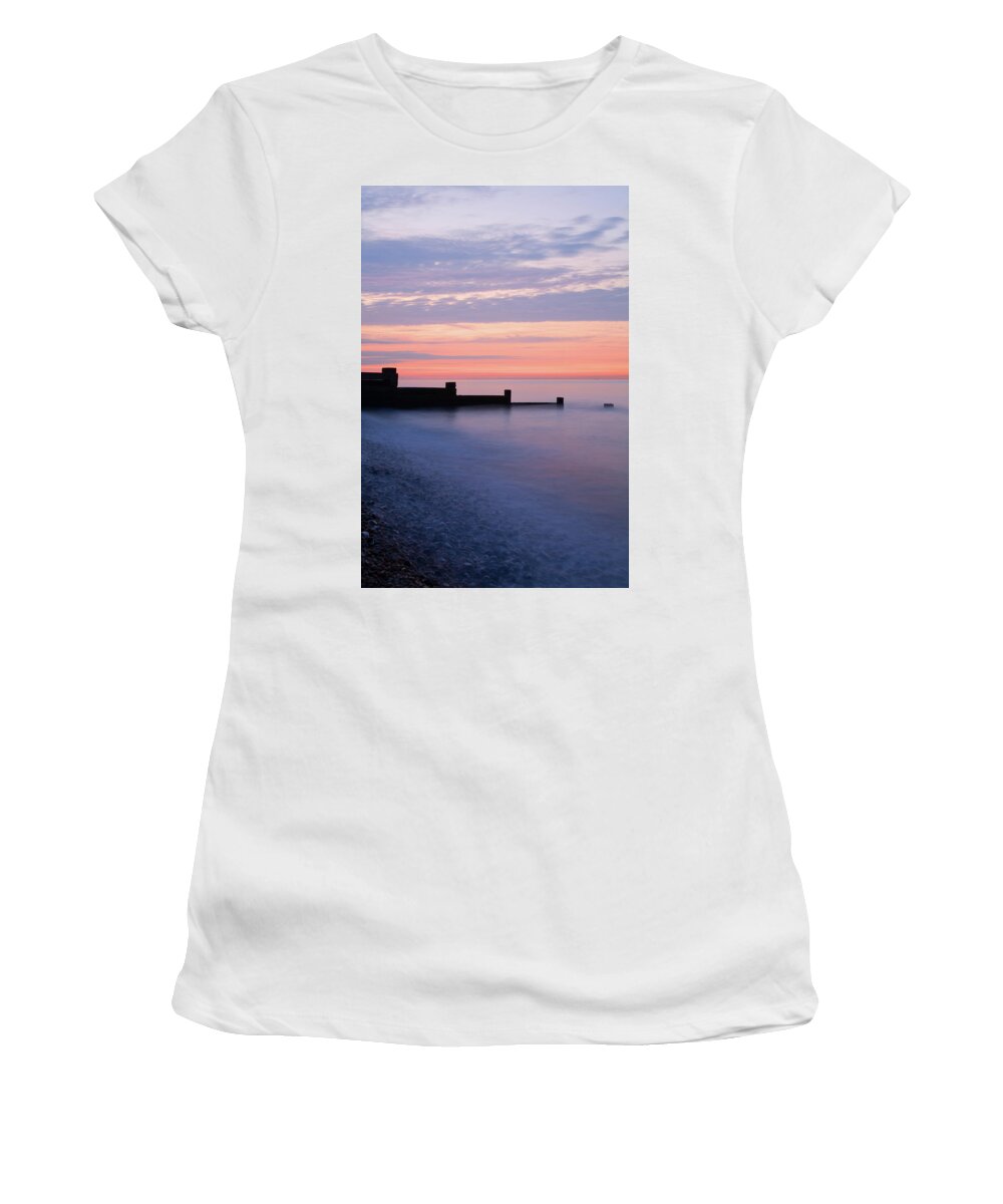 Dover Women's T-Shirt featuring the photograph Sunrise at the White Cliffs of Dover #3 by Ian Middleton