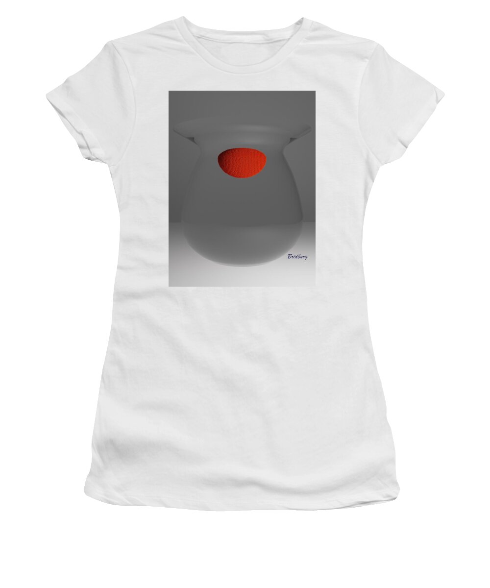 Nft Women's T-Shirt featuring the digital art 301 Vase by David Bridburg