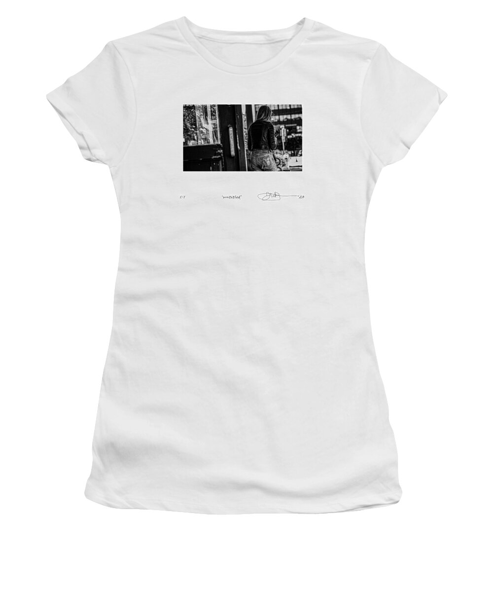 Signed Limited Edition Of 10 Women's T-Shirt featuring the digital art 33 by Jerald Blackstock