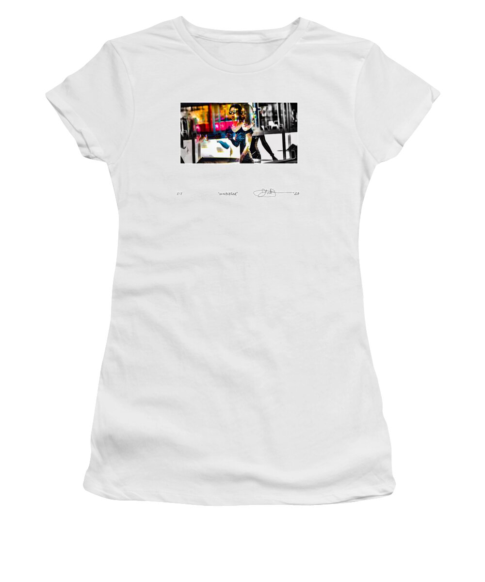 Signed Limited Edition Of 10 Women's T-Shirt featuring the digital art 38 by Jerald Blackstock