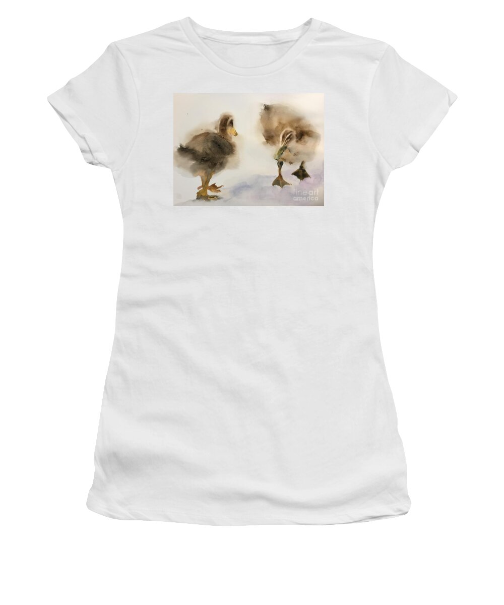 3752020 Women's T-Shirt featuring the painting 3752010 by Han in Huang wong