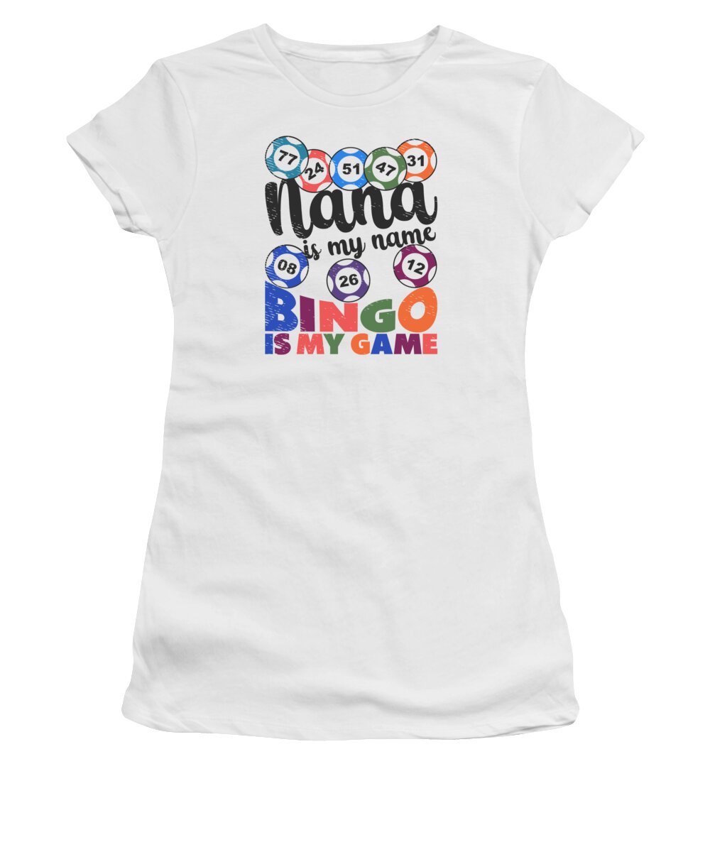 Bingo Player Women's T-Shirt featuring the digital art Bingo Players Grandma Gambling Lottery Bingo #4 by Toms Tee Store