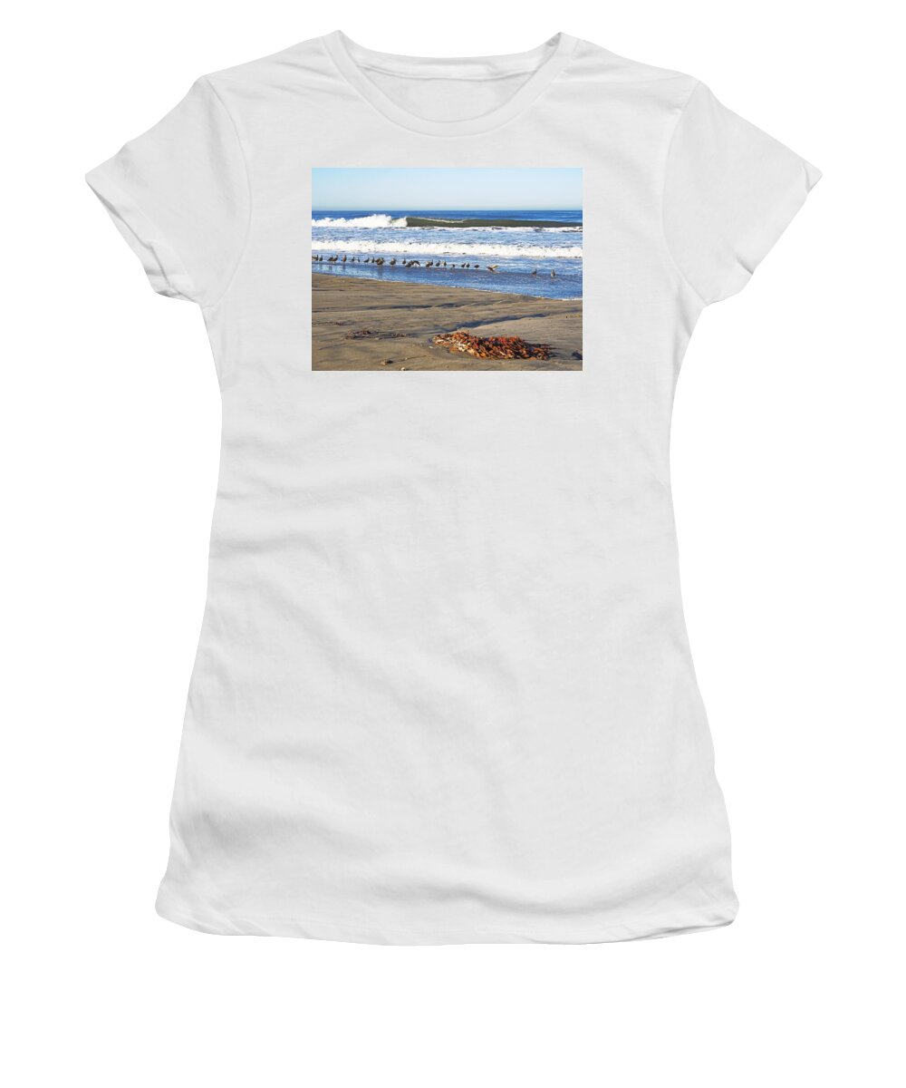 Seascape Women's T-Shirt featuring the photograph Pajaro Dunes Beach #4 by Richard Thomas