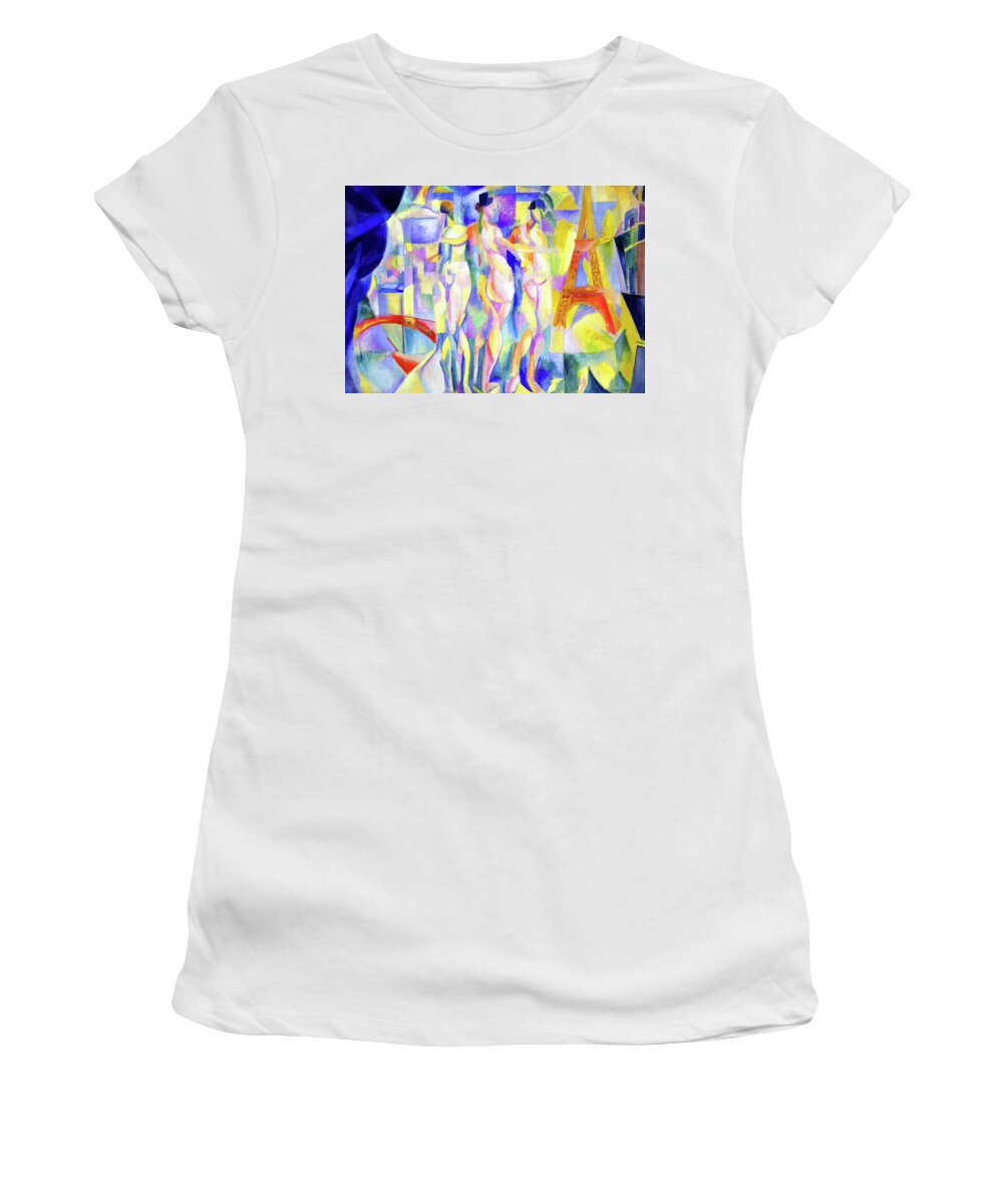 Robert Delaunay Women's T-Shirt featuring the painting The City of Paris #4 by Jon Baran