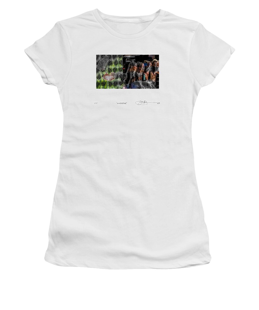 Signed Limited Edition Of 10 Women's T-Shirt featuring the digital art 44 by Jerald Blackstock