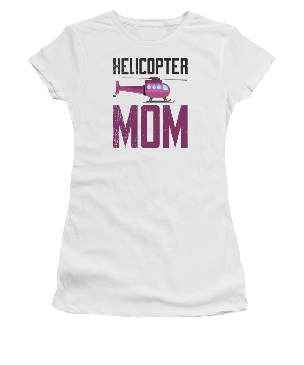Mom Women's T-Shirt featuring the digital art Helicopter Mom Hovering Children Loving Mother #5 by Toms Tee Store