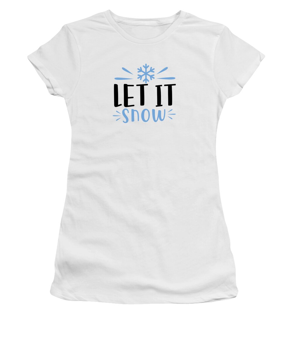 Boxing Day Women's T-Shirt featuring the digital art Let It Snow by Jacob Zelazny