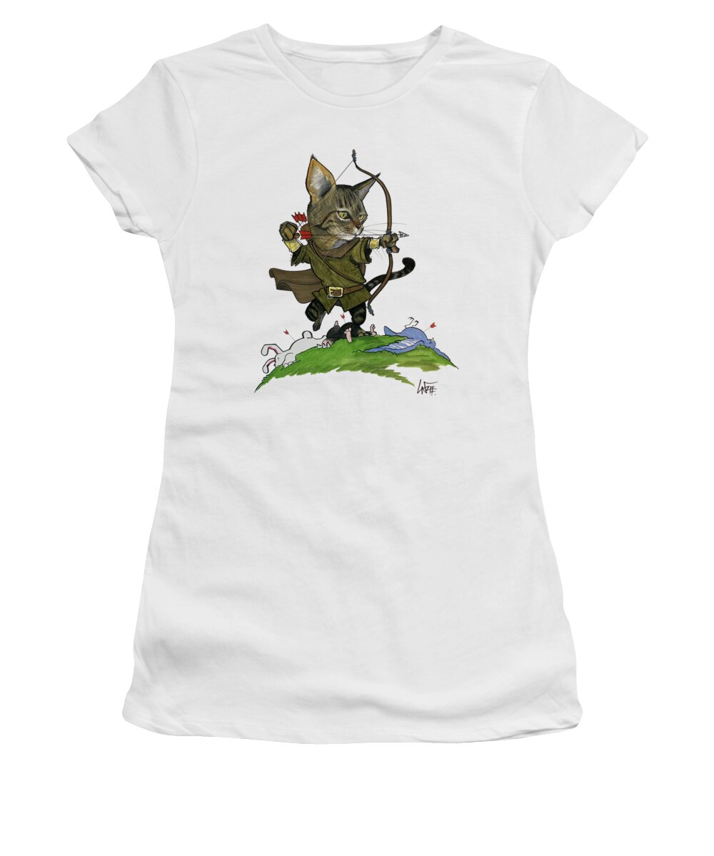Deadmore Women's T-Shirt featuring the drawing 5287 Deadmore by Canine Caricatures By John LaFree